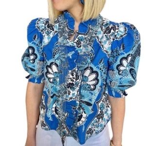 Love the Label Clementine Poppy Blue Blouse